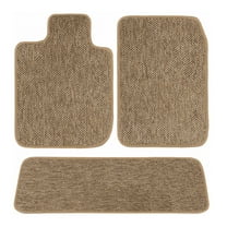 GGBAILEY Tesla Model X (5 Passenger) Beige All-Weather Textile™ Car Mats, Custom Fit for 2016, 2017, 2018, 2019, 2020 - Driver, Passenger & Rear Carpet Car Mat