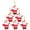 Red, variant on Lssam Mini Santa Ornaments & Tree Decorations - Small Santa Claus Figures with Hooks for Hanging on Xmas Trees, Holiday Home, Office, Party (Red)