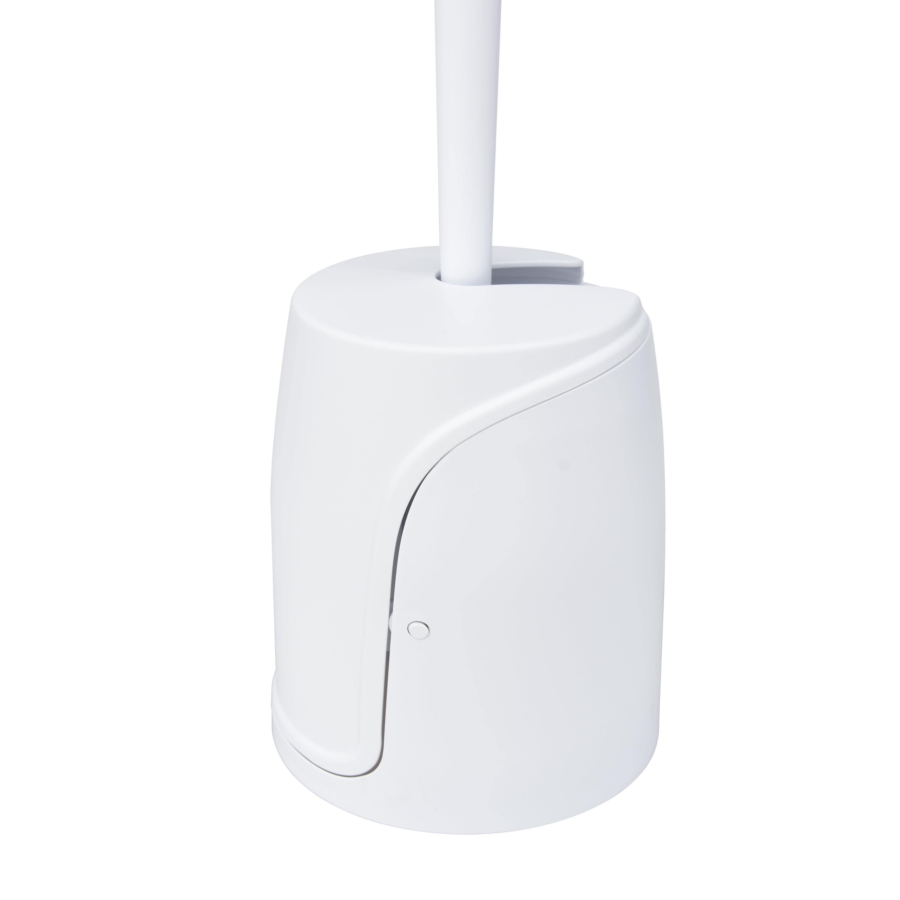 Mainstays Self Closing Plastic Toilet Brush, White