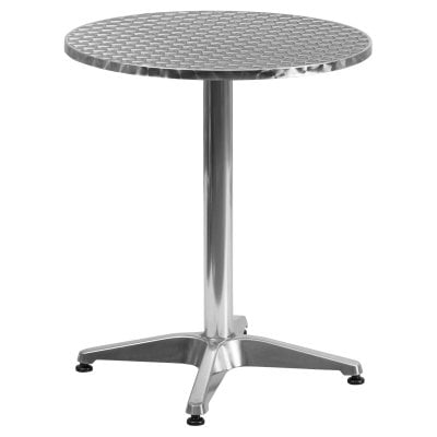 Flash Furniture 23 5 Round Aluminum Indoor Outdoor Table With Base Com Flash Furniture 23 5 Round Aluminum, Outdoor Furniture Steel Or Aluminum