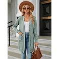 thumbnail image 3 of SIEANE Women's Cardigan Long Sleeve Button Down Sweater Open Front Cardigans Coat with Pockets,S, 3 of 5