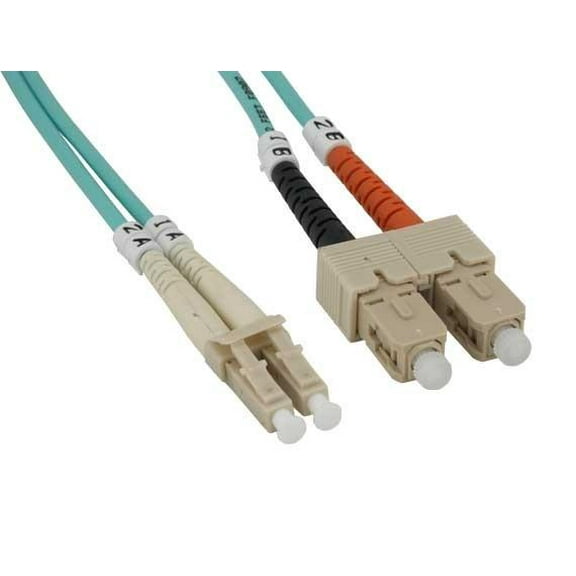 AYA 20M OM3 LC/SC 10G Multi-Mode Duplex 50/125 Fiber Optic Patch Cable - FB-LCSCOM3-10-20