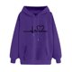 thumbnail image 1 of Gibobby Sudaderas para mujer, Sudadera casual con capucha para mujer, de manga larga, ligera, con bolsillo(Morado,M), 1 of 3
