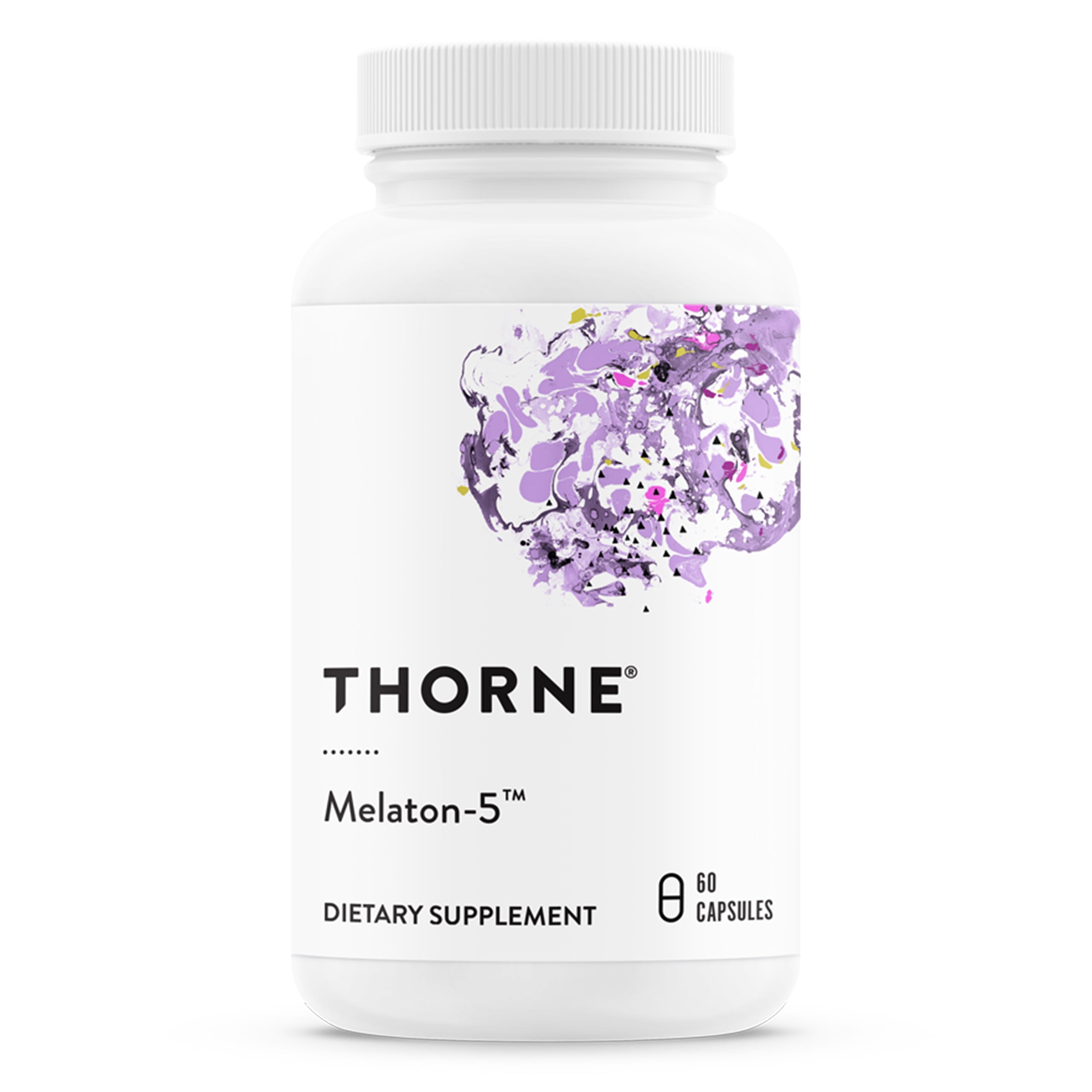 Thorne Melaton-5 - 5mg of Melatonin - Supports Circadian Rhythms, Restful Sleep, and Relaxation - Gluten-Free, Soy-Free, Dairy-Free - 60 Capsules