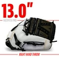 thumbnail image 3 of Franklin Sports Fastpitch Pro Softball Glove, 13 in, White/Gold, Right Hand Throw, 3 of 7