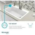 thumbnail image 5 of Elkay Quartz Classic 33" x 22" x 10", Offset 60/40 Double Bowl Drop-in Sink with Aqua Divide, Mocha, 5 of 7