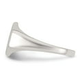 thumbnail image 3 of Sterling Silver Polished 12.2mm x 11.4mm Hexagon Closed Back Size 10 Mens Signet Ring, 3 of 6