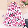 thumbnail image 4 of Toddler Girls Sleeveless Suspenders Flowers Prints Dresses Clothes Size 3-4T, 4 of 7