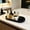 Black, variant on Cififendec Wave Edge Oval Silicone Vanity Tray, 12"×5.3", Waterproof Decor Counter Organizer for Bathroom Kitchen Perfume Jewelry Key Storage