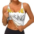 thumbnail image 3 of Fotbe Home Cooking Sujetador Deportivo Largo sin Aros para Mujer con Almohadillas y Soporte Medio, Transpirable y Absorbente, Camiseta Tipo Chaleco o Tank Top-XX-Large, 3 of 8