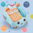 thumbnail image 4 of Baby Educational Toy, Interactive Learning Phone, 4 Game Modes Including Piano Cognitive Music and Animal Sounds, Removable Handset, Digital Keypad, Colorful Rotating Lights, 4 of 6