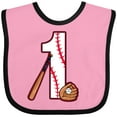 thumbnail image 3 of Inktastic Baseball First Birthday One Year Old Boys or Girls Baby Bib, 3 of 4