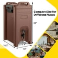 thumbnail image 3 of Costway 2 PCS Insulated Beverage Server/Dispenser 5 Gallon Hot & Cold Drinks with Handles Coffee, 3 of 10