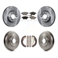 thumbnail image 1 of Transit Auto Front Rear Disc Brake Rotors Semi-Metallic Pads and Drum Kit for Car Volkswagen Jetta Beetle with 288mm Diameter Rotor K8F-103281, 1 of 11