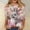 A1441 Pink, variant on Easter Blouse for Women White Bunny With Eggs And Daisies Print 3/4 Sleeve Round Neck Spring Holiday Festival Casual Tops Flowy Soft Graphic Tee Shirt For Women