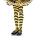 thumbnail image 3 of Tights Chld Striped Bk/Yw 7-10, 3 of 4