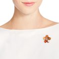 thumbnail image 7 of Orange Agate Floral Purity Pearl Pin-Brooch, 7 of 7