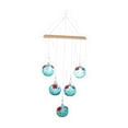 thumbnail image 4 of figatia Wind Chime Hummingbird Feeder Feeding Station Attracting Birds Garden Hanging Bird Feeder with Glass Balls for Park Yard Deck Light Blue, 4 of 8