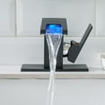 thumbnail image 4 of ANGELES HOME LED Light Bathroom Faucet Waterfall Single Handle One Hole Faucet for Bathroom Sink Mount Vanity Faucet, 4 of 10