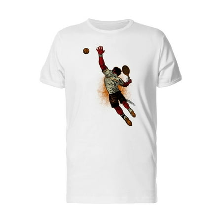 Tennis Player Jumping Tee Men's -Image by