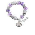 thumbnail image 2 of Delight Jewelry Silvertone Keep Calm The Nurse is Here Purple Butterfly Bead Charm Bracelet, 7"+1" Extender, 2 of 5