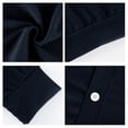 thumbnail image 5 of Waffle Button Down Short Sleeve Shirts for Men Lightweight Open Front Cardigan Casual Comfy Knit Summer Cardigan Navy 2XL, 5 of 5