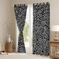 thumbnail image 3 of jejeloiu Leopard Cheetah Print Black Out Curtains,Ribbon Bow Tie Curtains Pack of 2 (42x63 Each),Gray Black Bedroom Curtains For Kids,Luxury Bedroom Decor, 3 of 6