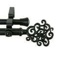 thumbnail image 2 of InStyleDesign  Cloud Adjustable Black Double Curtain Rod 120 to 170 inch, 2 of 3