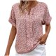 thumbnail image 2 of Fiudx Camisetas para Mujer Top Casual de Manga Corta Estampado con Cuello En V para Mujer Top/Camisa con Cuello En V de Manga Corta, 2 of 7