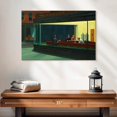 thumbnail image 2 of Elephant Stock Nighthawks Wall Art - Horizontal Canvas Wall Art - Living Room Wall Decor - Architecture Canvas - Yellow And Blue Decor By Edward Hopper - 24" x 16", 2 of 8