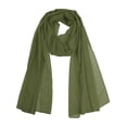 thumbnail image 1 of INSPIRAR CHIC Bufanda de Chiffon Sólido para Mujeres Ligera Suave Sheer Larga Envoltura para la Cabeza Chal Bufandas Verde Ejército 68.9x27.6 pulgadas, 1 of 7