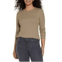 Eddie Bauer Women's Long Sleeve Crewneck Tee Pumice X-Small