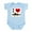 Sky Blue, variant on CafePress - I Love Walleye Infant Bodysuit - Baby Light Bodysuit, Size Newborn - 24 Months