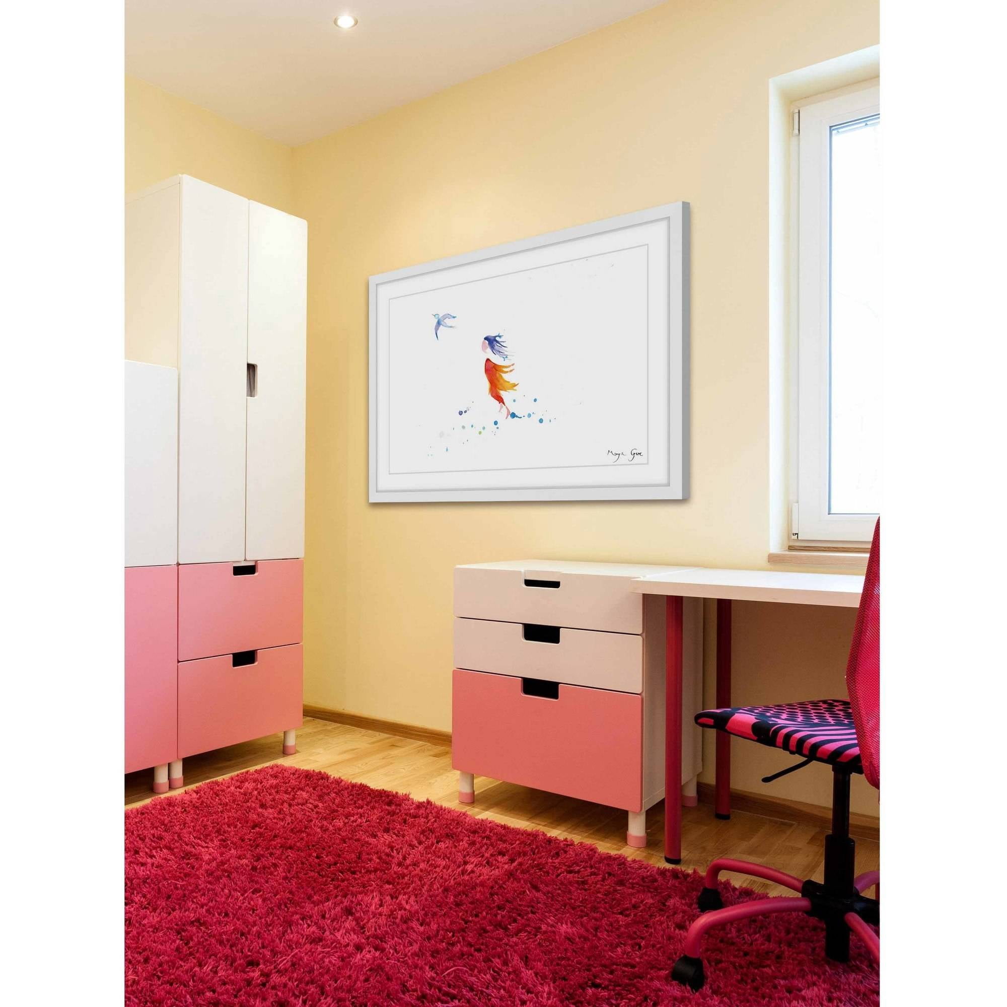 Marmont Hill "Free Girl" by Maya Gur Framed Painting Print