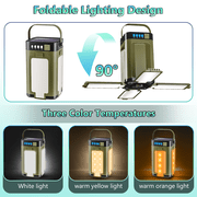 Camping Lantern Rechargeable, Led Camping Lanterns,with 6 Light Modes & IPX65 Waterproof Foldable LED Lantern for Equipment Charging, Life Saving, Camping, Hiking, Fishing, Shelters