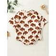 thumbnail image 4 of Coduop Baby Boys Bodysuit Rompers Short Sleeve Cattle Print Summer Newborn Jumpsuit Playsuits, 4 of 8