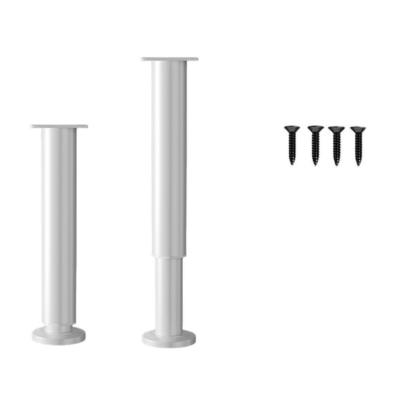 Pack of 2 Height Adjustable Furniture Legs with Anti Slip Protective Foot pad Steel Chair Legs for Cabinets & Tables