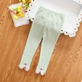 thumbnail image 3 of Toddler Baby Girls Pit-striped Leggings Princess Flower Stretchy Warm Trousers Pants, 3 of 3