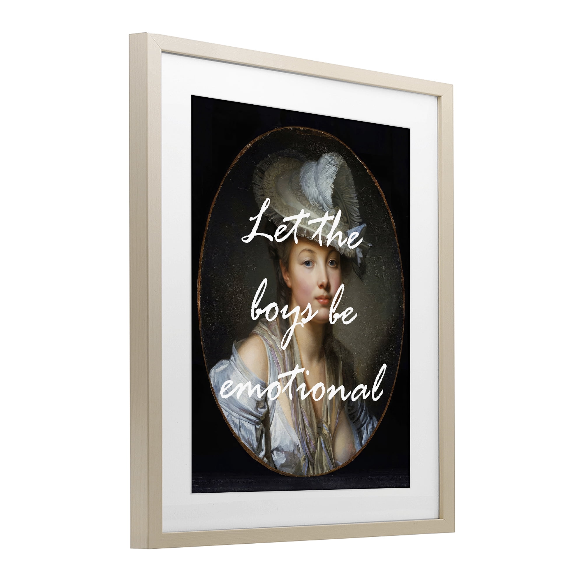 Stupell Industries Let The Boys Be Emotional Birch Framed Print Under Glass, design by Tina LeCour