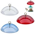thumbnail image 2 of EDTara Bird Feeder Clear Protective Dome Anti-squirrel Rain-proof Hanging Hummingbird Rain Cover Guard Baffle With Hooks, 2 of 9