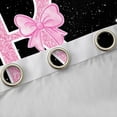 thumbnail image 4 of Manfei Personalized Gifts Bowtie Black Out Curtains,Bowknot Latter R Curtains Pack of 2 (42x63 Each),Pink Sparking Print Bedroom Curtains For Princess,Lightweight Room Decoration, 4 of 6