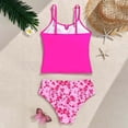 thumbnail image 5 of Ymyiu Teen Swimsuits Tankini Toddler Baby Girl Swimsuit Two-Piece Bathing Suit Bikini Top Trunks Shorts Bathing Suit Size 10-12 Years (Hot Pink,10-12 Years), 5 of 7