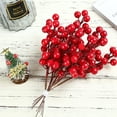 thumbnail image 3 of Naler 30Pcs 8.1" Christmas Holly Berry Stem Picks for DIY Wreath Garland Vase Filler Xmas Tree Decor, 3 of 6
