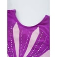 thumbnail image 5 of TiaoBug Kids Girls Gymnastics Tumbling Leotards One Piece Sparkly Ballet Sleeveless Cutout Back Bodysuit Purple 6, 5 of 7