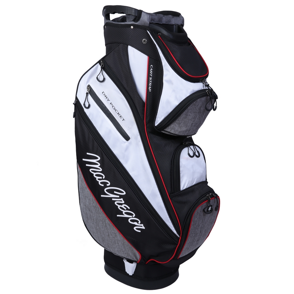 MacGregor Golf DX 14 Way Divider Cart Bag, Black/Grey/White/Red, 14 Pockets, 8.5 lbs