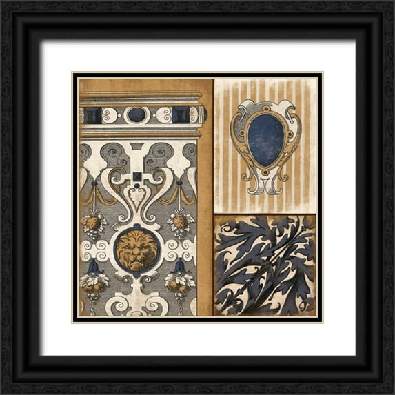 Grey, Jace 12x12 Black Ornate Wood Framed with Double Matting Museum Art Print Titled - Architecture