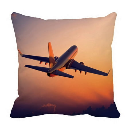 ZKGK Airplane Pillowcase Home Decor Pillow Cover Case Cushion Two Sides 18x18