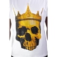thumbnail image 5 of HEADS OR TAILS Men's Crown Skull Rhinestone Tee, White, XL, 5 of 7