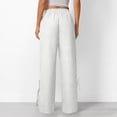 thumbnail image 6 of Sweatpants for Women 2026 Spring Fall Elastic Waist Wide Leg Lace Side Split Hem Casual Loose Sweat Pants with Pockets, 6 of 9