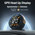 thumbnail image 3 of Geloo GPS Speedometer for Car, KM/H & MPH Digital Speedometer Head Up Display with Altimeter, Driving Direction, Overspeed Alarm, Gesture Switching Interfaces, USB Plug and Play, for Off-Road All Car, 3 of 14